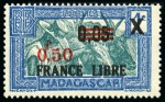 Stamp of Colonies françaises » Madagascar (Poste française) 1931 Yv. 241A, variété bleu clair et vert clair av