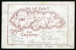 Stamp of Colonies françaises » Guyane française 1898 Carte "Gruss au Cayenne" de Harburg, Allemagn