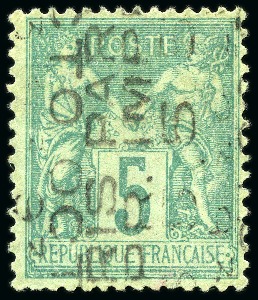 Stamp of France » Préoblitérés 1893 5c Sage préoblitéré 5 lignes dont mois OCT re