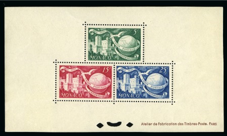 Stamp of Colonies françaises » Monaco 1949 Blocs spéciaux 1 et 2, plus le bloc spécial d