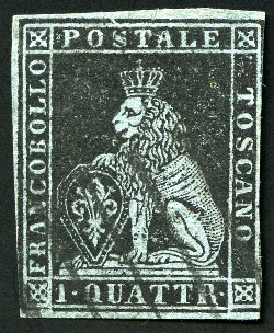 Stamp of Italian States » Tuscany ITALY - TUSCANY 1851 1q (2)