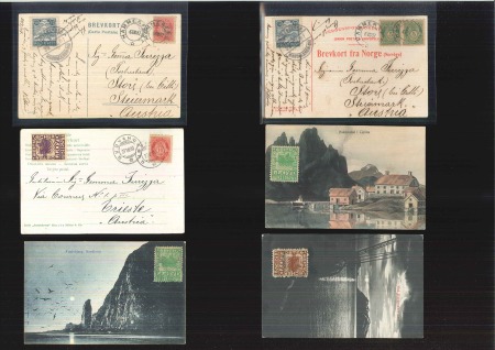 Stamp of Norway 1907-13, Correspondence to Austria at the time of Walter