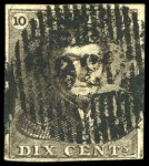 Stamp of Belgium » Belgique. 1849 Epaulettes - Émission N 1 très bien margé et 2 ( 3 belles marges), 10 et