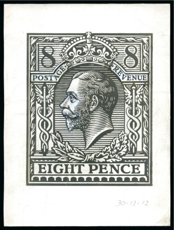 Stamp of Great Britain » King George V » 1912-24 Profile Head Issues 1913 8d Pair of large master bromides