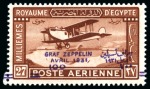 Stamp of Egypt » Commemoratives 1931 Visit of the Graf Zeppelin 100m on 27m pair of stamps showing overprint "à cheval"