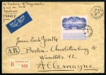Stamp of France » Poste Aérienne 1936 50F Burelé avec bord de feuille obl. TOULOUSE