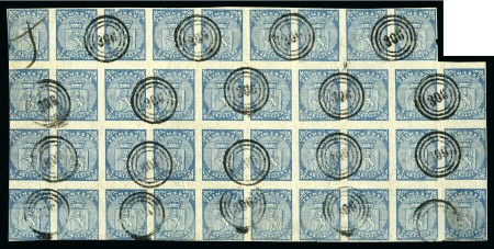 Stamp of Norway Largest Known Multiple of the First Issue1855