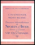 Stamp of Olympics » 1924 Chamonix Exceptional leaflet from the French Railways "Chemins de Fer Paris-Lyon-Méditerranée" issued for the Chamonix Mont-Blanc 1924 Olympic Games