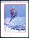 Stamp of Olympics » 1924 Chamonix Exceptional leaflet from the French Railways "Chemins de Fer Paris-Lyon-Méditerranée" issued for the Chamonix Mont-Blanc 1924 Olympic Games
