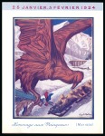 Stamp of Olympics » 1924 Chamonix Exceptional leaflet from the French Railways "Chemins de Fer Paris-Lyon-Méditerranée" issued for the Chamonix Mont-Blanc 1924 Olympic Games