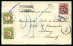 Stamp of Denmark 1901 Illustrated double-card from Copenhagen to Switzerland, underpaid and taxed
