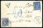 Stamp of France 1878-94 Quatre envelopes avec Type Sage de 15c pour