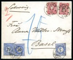 Stamp of Germany » German Empire 1879 Insufficiently franked double-rate cover with
