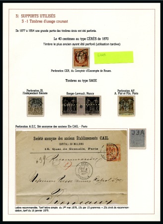 Stamp of France » Collections 1875-1955, Collection d'exposition sur les Timbres