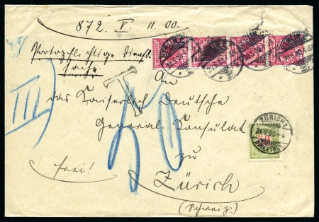 Stamp of Germany » German Empire 1903 Insufficiently franked triple weight cover from