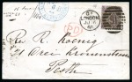 Stamp of Great Britain » 1854-1900 Postal History of the Perforated Line Engraved and Surface Printed Issues 1868 (Jun 16) Envelope from London to BUDAPEST