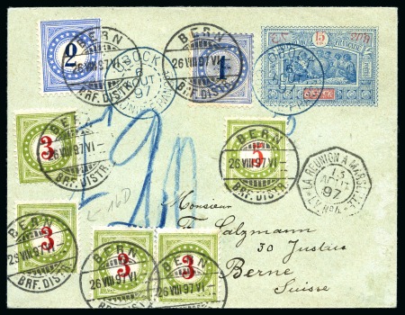 Stamp of Colonies françaises » Obock 1897 Entier à 15c obl. OBOCK 6 AOUT 97 pour Berne