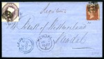 Stamp of Great Britain » 1847-54 Embossed 1855 (Dec 6) Wrapper from Leeds to Kendal with 1854 6d Embossed and 1d red. perf