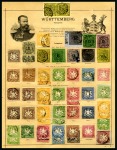 Stamp of Large Lots and Collections 1843-93, Mostly used collection in an old and elaborate Schaubeck album