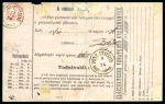 Stamp of Hungary 1871 Engraved issue 25Kr lilac (2) together with 1874