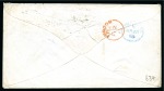 Stamp of Great Britain » 1854-1900 Postal History of the Perforated Line Engraved and Surface Printed Issues 1865 (Feb 1) Envelope from Torquay to HONG KONG