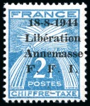 Stamp of France » Libération ANNEMASSE Taxe 10c à 3F, 7 valeurs, TB sauf le 10c