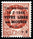 Stamp of France » Libération THORENS la série complète de 4 valeurs, neuf sans