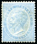 Stamp of Italy 1863 15c Light Blue mint og