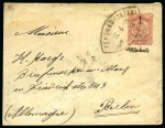 Stamp of Persia » Postal Stationery 1903-04, Two postal stationery items; 1903 6ch on 5ch pc and 1904 12ch envelope