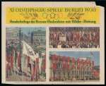 Stamp of Olympics » 1936 Berlin » Documents, Programmes, Tickets, etc. Group of three items: "Berliner Illustrirte Zeitung" poster with Riefesntashl,  "Deutsche Illustriert" Dec 1935 front cover with Swimmers, etc.