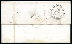 Stamp of Ceylon » Early Letters and Handstamps 1838 (Apr 11) Entire from Colombo to London with Colombo crowned framed Post Paid ds