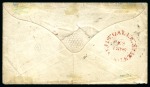 Stamp of Ceylon » 1857 Blued Paper 1859 (Feb 3) Envelope from Galle to England with 1857 6d purple-brown on blued paper