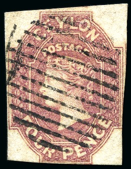 Stamp of Ceylon » 1857-59 White Paper 1857-59 4d Dull Rose used