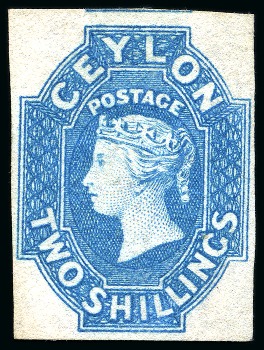 Stamp of Ceylon » 1857-59 White Paper 1857-59 2s Dull Blue unused with good to large margins