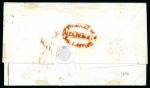 Stamp of Ceylon » 1861-72 Postal History 1866 (Jan 11) Wrapper from Galle to England with 1861-64 Wmk Star 10d  dull vermilion perf.12 1/2