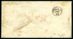 Stamp of Ceylon » 1861-72 Postal History 1863 (Jun 8) Envelope from Galle to England with 1862 No Wmk 6d deep brown perf.13