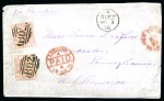 Stamp of Egypt » British Post Offices 1866-78 Four covers addressed to London and one cover front from Suez
