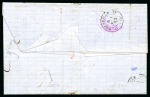 Stamp of Egypt » French Post Offices 1872 (29.4) Folded cover to Marseille, franked Empire Lauré 80c tied black GC5119