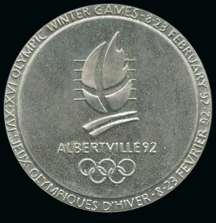 Stamp of Olympics » 1992 Albertville 1992 Albertville participation medal incl. original box