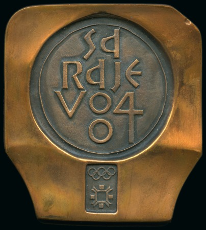 Stamp of Olympics » 1984 Sarajevo 1984 Sarajevo large VIP participation medal (77x85mm) in its original box