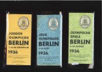 Stamp of Olympics » 1936 Berlin » Documents, Programmes, Tickets, etc. 1936 Berlin. Group of five documents