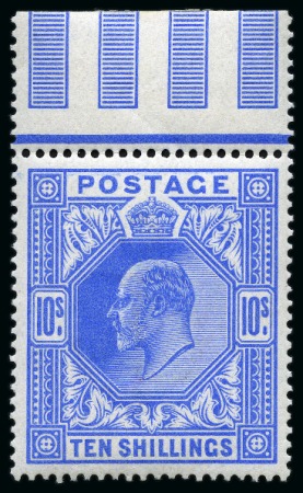 Stamp of Great Britain » King Edward VII » 1902-10 De La Rue Issues 1902-10 De La Rue 10s Deep Ultramarine mint nh