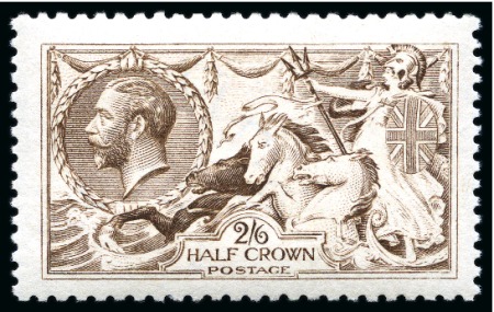 Stamp of Great Britain » King George V » 1913-19 Seahorse Issues 1915 De La Rue 2s6d grey-brown Seahorse, mint nh