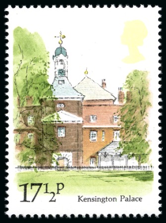 Stamp of Great Britain » Queen Elizabeth II 1980 London Landmarks 17 1/2p with SILVER OMITTED error (Queen's head)
