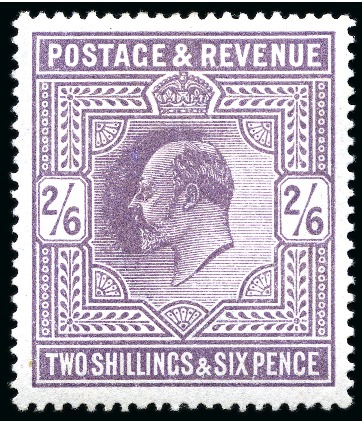 Stamp of Great Britain » King Edward VII » 1911-13 Somerset House Issues 1911-13 Somerset House 2s6d dull greyish purple (F), mint nh