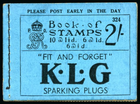 Stamp of Great Britain » Booklets 1935 2s Booklet, edition no.324, complete