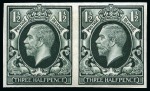 Stamp of Great Britain » King George V » 1924-36 Issues 1934 1Photogravure 1/2d colour trials set of four in imperforate horizontal pairs
