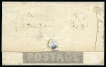 Stamp of Great Britain » 1840 Mulreadys & Caricatures 1843 (Jul 29) 1d Mulready lettersheet, forme 3, stereo A54, sent from London to Leeds cancelled by crisp London "4" in MC