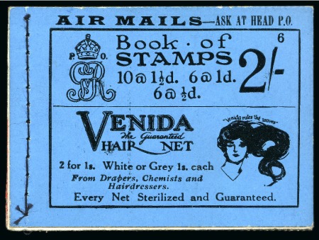Stamp of Great Britain » Booklets 1924 2s Booklet, edition no.6, complete incl. advertisement pane NB15(83)