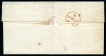 Stamp of Great Britain » 1840 1d Black and 2d Blue "May Dates" 1840 (May 19) Lettersheet from Dorchester to London with 1840 1d grey-black pl.1a QD tied by brownish-red MC